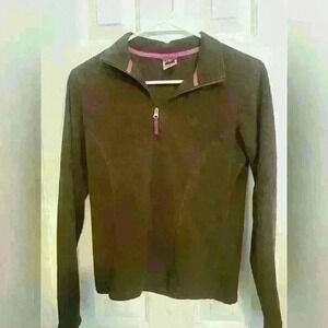 The North Face Brown and Pink Small Quarter Zip